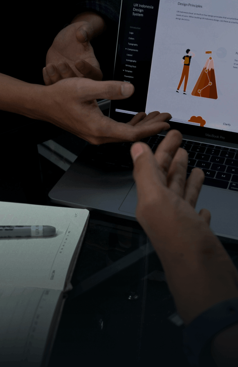 A digital product review in progress