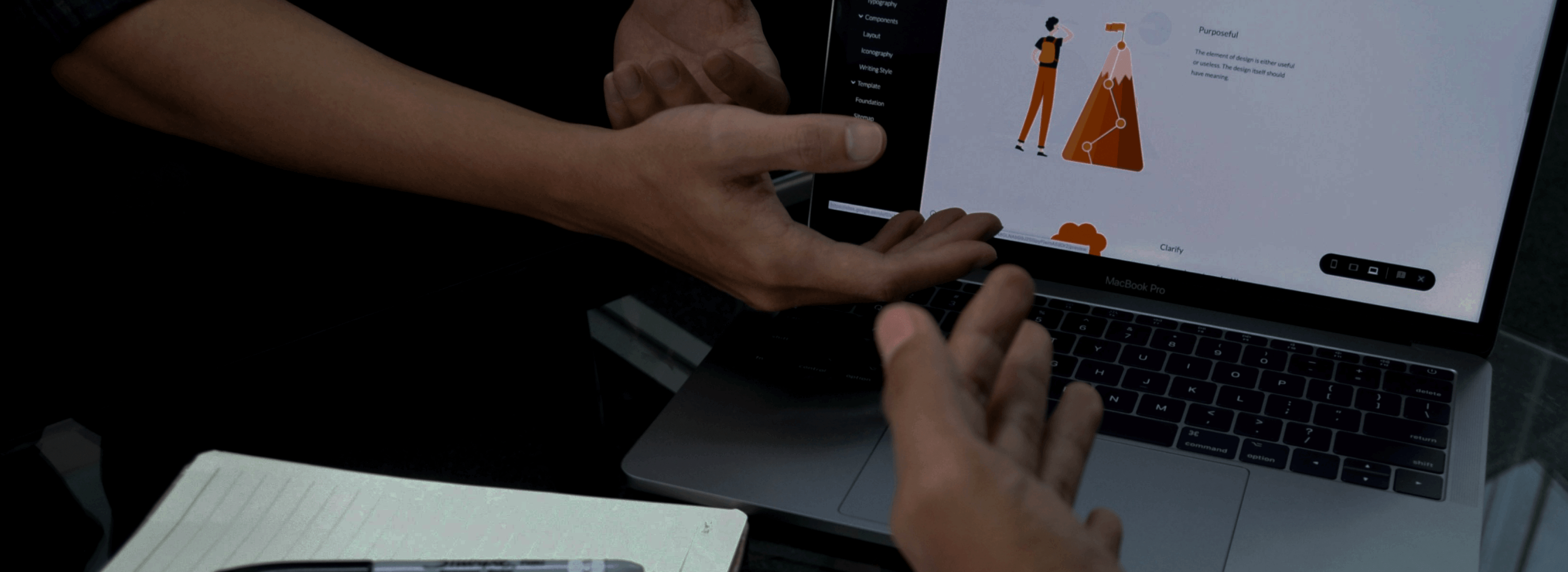 A digital product review in progress